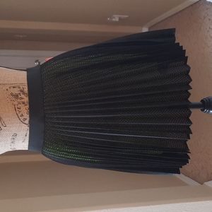 GIRLS Black Skirt  with Lime Green lining